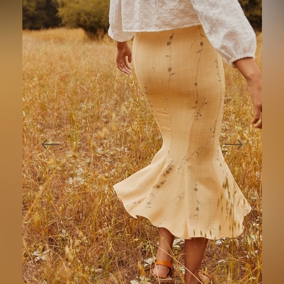 Christy dawn Alma skirt mermaid yellow custard floral 2xl xxl - Picture 2 of 7